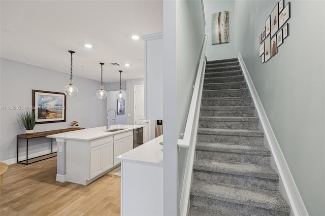 8367 NW 7th Pl Unit 0, Plantation, FL 33324 - stairway with wood finished floors and recessed lighting