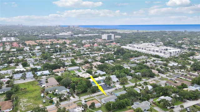 1884 Juno Rd, North Palm Beach, FL 33408 - aerial view of property and surrounding area with nearby urban area