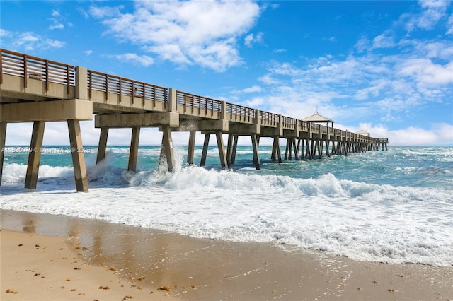 1884 Juno Rd, North Palm Beach, FL 33408 - view of property's community with a pier and view of water and beach
