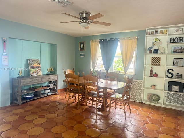 715 E Caribbean Dr E, Lower Keys, FL 33042 - dining area featuring ceiling fan