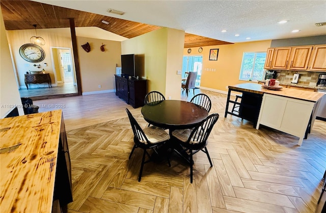2980 SW 82nd Way, Davie, FL 33328 - dining room featuring lofted ceiling, recessed lighting, and wood ceiling