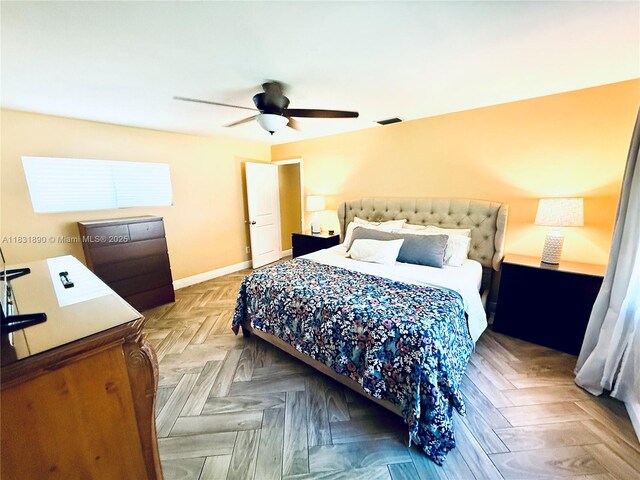 2980 SW 82nd Way, Davie, FL 33328 - bedroom featuring a ceiling fan and baseboards