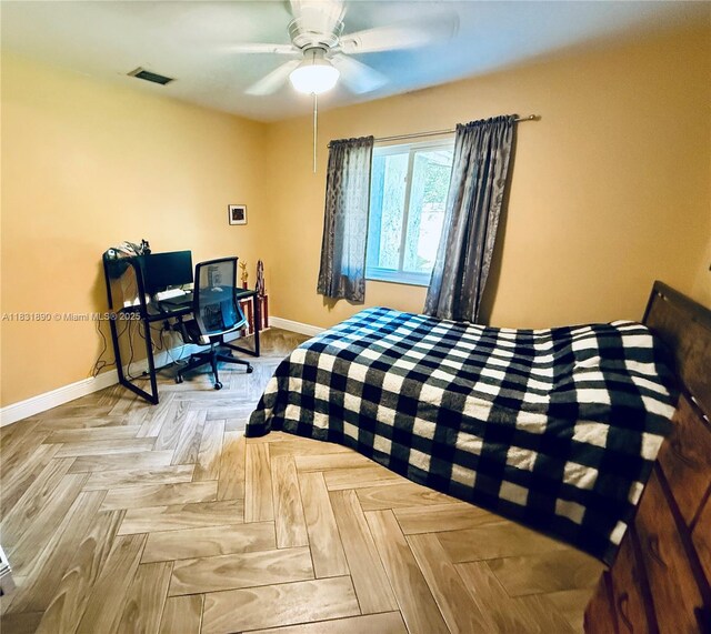 2980 SW 82nd Way, Davie, FL 33328 - bedroom featuring baseboards and a ceiling fan