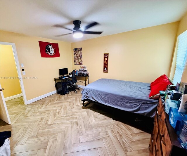2980 SW 82nd Way, Davie, FL 33328 - bedroom with ceiling fan and a desk