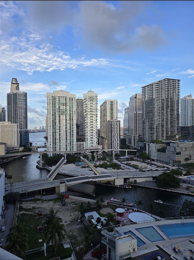90 SW 3rd St Unit 2214, Miami, FL 33130 - skyline view featuring a large body of water
