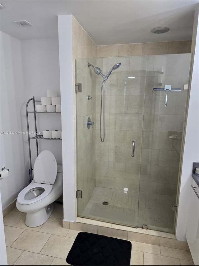 90 SW 3rd St Unit 2214, Miami, FL 33130 - bathroom featuring tile patterned floors and a shower stall