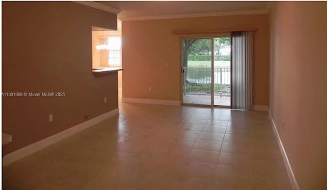 160 SW 117th Ter Unit 6102, Pembroke Pines, FL 33025 - unfurnished room with crown molding and light tile patterned floors