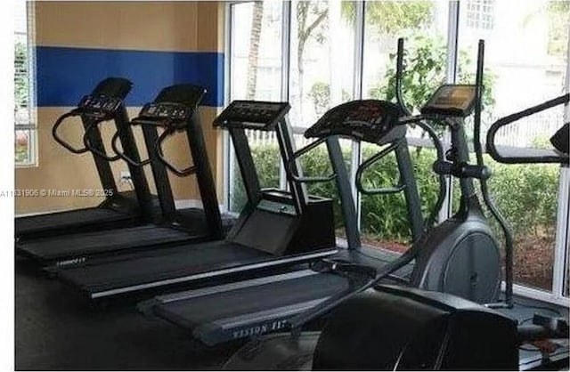 160 SW 117th Ter Unit 6102, Pembroke Pines, FL 33025 - exercise room with healthy amount of natural light