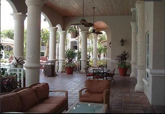 160 SW 117th Ter Unit 6102, Pembroke Pines, FL 33025 - lobby with wooden ceiling