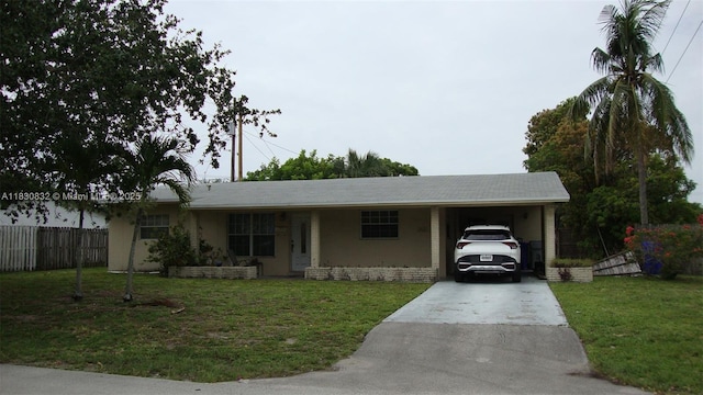 1500 NE 33rd Ct, Pompano Beach, FL 33064 - ranch-style home with driveway and a carport