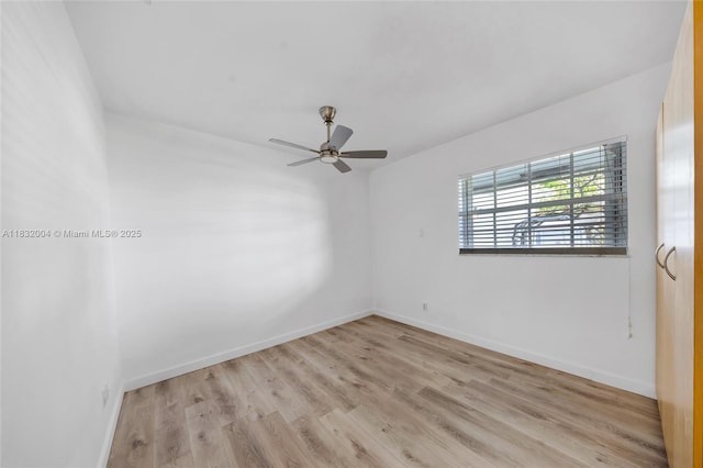 8031 NW 47th Ct, Lauderhill, FL 33351 - empty room with light wood-style floors and ceiling fan