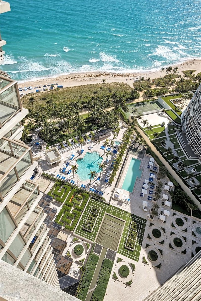 9703 Collins Ave Unit Ph-12, Bal Harbour, FL 33154 - aerial view of property and surrounding area with expansive coastline