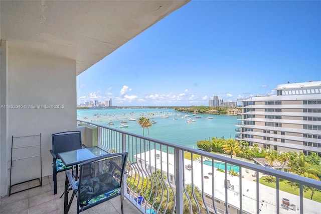 10350 W Bay Harbor Dr Unit 8F, Bay Harbor Islands, FL 33154 - balcony featuring a water view and a city view