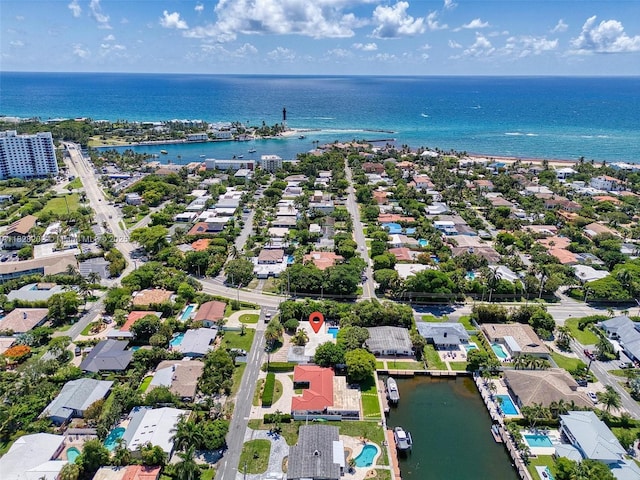 3210 Dover Rd, Pompano Beach, FL 33062 - aerial perspective of suburban area featuring a nearby body of water