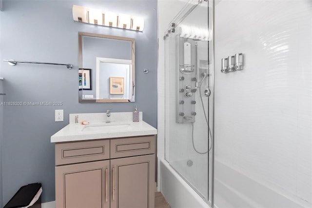 3210 Dover Rd, Pompano Beach, FL 33062 - bathroom featuring vanity and shower / bathtub combination