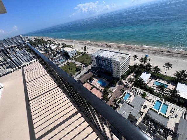 2101 S Ocean Dr Unit 2603, Hollywood, FL 33019 - balcony with view of water and beach and view of pool