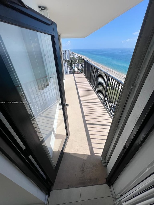 2101 S Ocean Dr Unit 2603, Hollywood, FL 33019 - balcony featuring view of water and beach