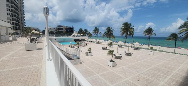 2101 S Ocean Dr Unit 2603, Hollywood, FL 33019 - view of pool featuring view of water and beach