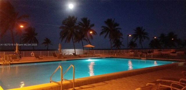 2101 S Ocean Dr Unit 2603, Hollywood, FL 33019 - pool at twilight with a community pool