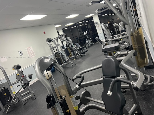 2101 S Ocean Dr Unit 2603, Hollywood, FL 33019 - gym featuring a drop ceiling