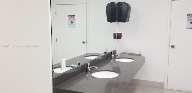 2101 S Ocean Dr Unit 2603, Hollywood, FL 33019 - bathroom with double vanity and tile patterned flooring