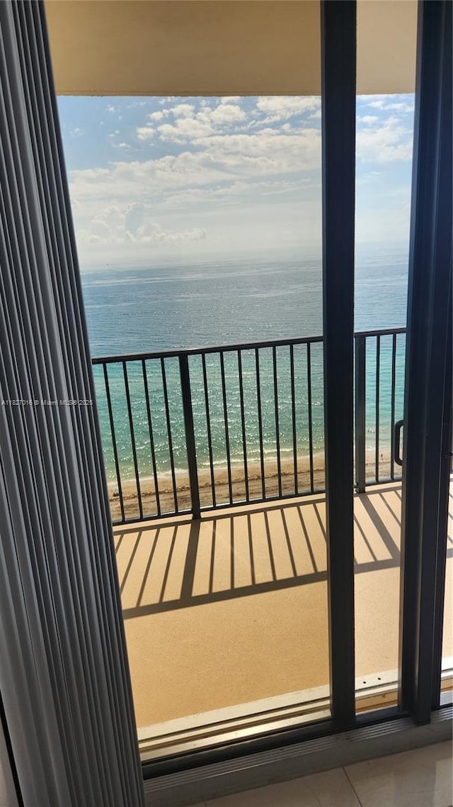 2101 S Ocean Dr Unit 2603, Hollywood, FL 33019 - balcony featuring view of water and beach