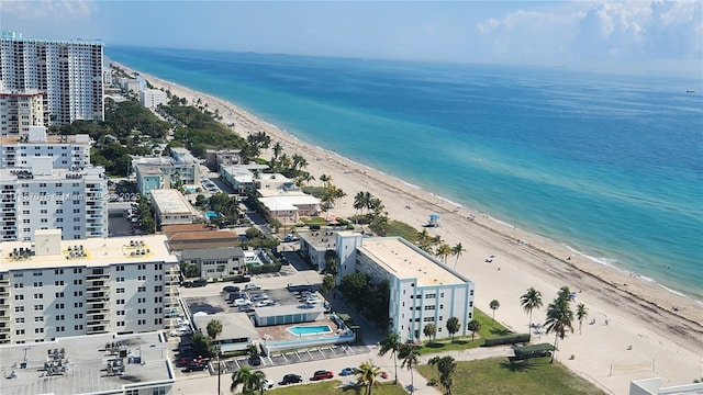 2101 S Ocean Dr Unit 2603, Hollywood, FL 33019 - bird's eye view of waterfront with a beach