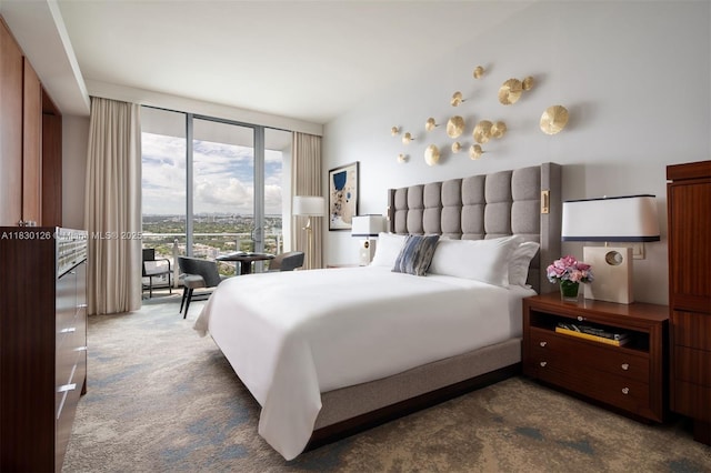 10295 Collins Ave Unit 1114, Bal Harbour, FL 33154 - bedroom with access to exterior and dark colored carpet