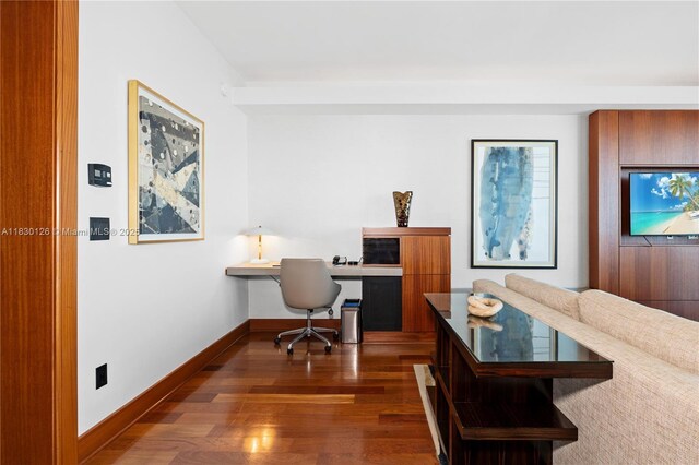 10295 Collins Ave Unit 1114, Bal Harbour, FL 33154 - office featuring wood finished floors and built in study area