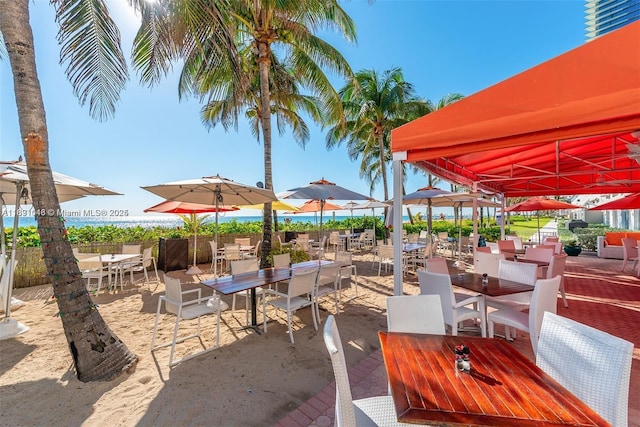 19111 Collins Ave Unit 801, Sunny Isles Beach, FL 33160 - view of patio featuring outdoor dining area