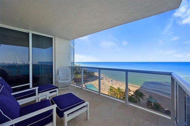 19111 Collins Ave Unit 801, Sunny Isles Beach, FL 33160 - balcony featuring view of water and beach