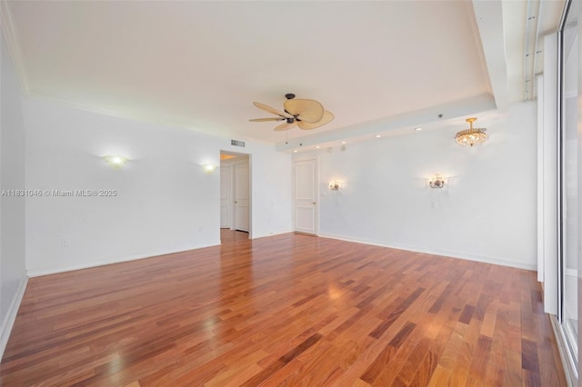 19111 Collins Ave Unit 801, Sunny Isles Beach, FL 33160 - empty room featuring light wood-style floors and a ceiling fan