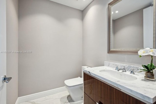 15701 Collins Ave Unit 2902, Sunny Isles Beach, FL 33160 - bathroom featuring vanity and marble finish floors