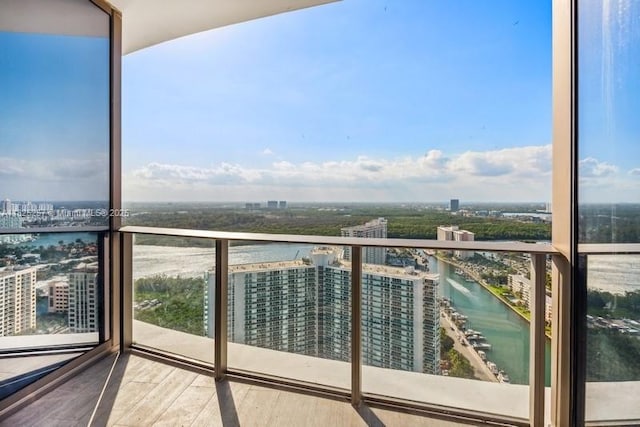 15701 Collins Ave Unit 2902, Sunny Isles Beach, FL 33160 - balcony with a water view and a city view