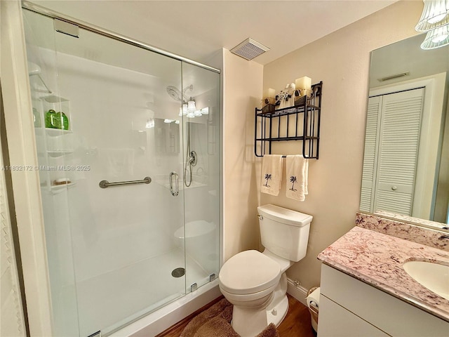 318 Lakeview Dr Unit 203, Weston, FL 33326 - bathroom with vanity, a stall shower, and a closet