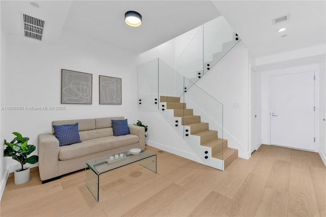 1100 Biscayne Blvd Unit 4305, Miami, FL 33132 - living area with stairway and light wood finished floors