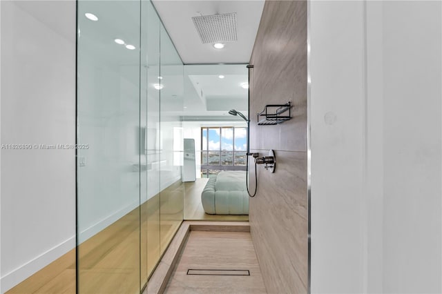 1100 Biscayne Blvd Unit 4305, Miami, FL 33132 - ensuite bathroom featuring an enclosed shower and recessed lighting