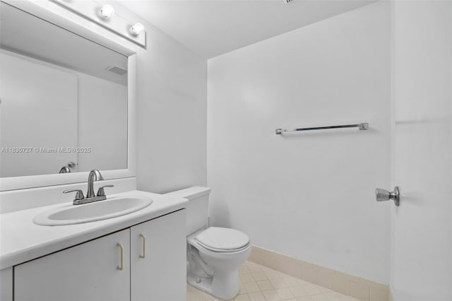 13701 SW 12th St Unit 405A, Pembroke Pines, FL 33027 - half bathroom featuring vanity and tile patterned floors
