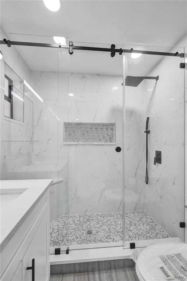 212 SW 11th Ave, Dania Beach, FL 33004 - full bath with vanity and a marble finish shower