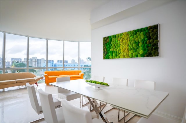 18101 Collins Ave Unit 701, Sunny Isles Beach, FL 33160 - dining room featuring a city view