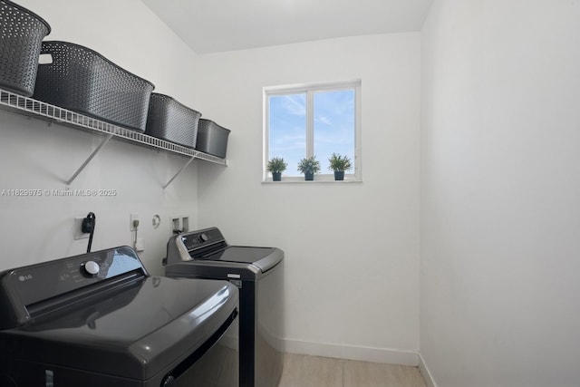 18350 SW 139th Path, Miami, FL 33177 - laundry area featuring washer and dryer and baseboards