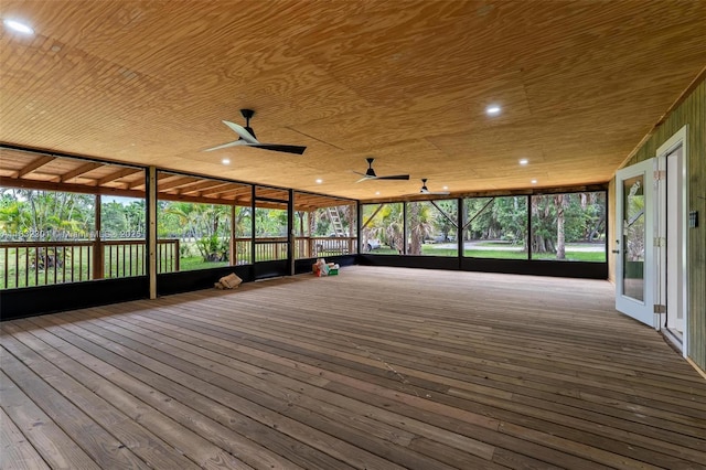576 Marshall Rd, West Palm Beach, FL 33413 - unfurnished sunroom featuring wooden ceiling and hardwood / wood-style flooring