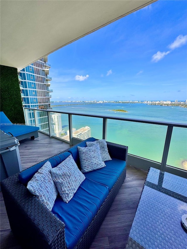 2020 N Bayshore Dr Unit 3408, Miami, FL 33137 - balcony featuring a water view