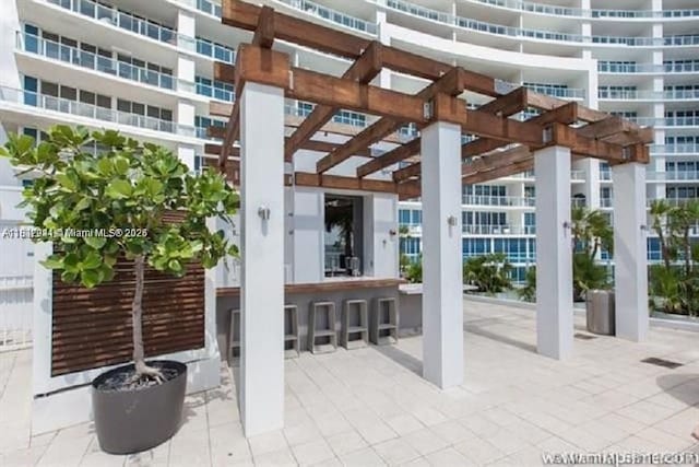 2020 N Bayshore Dr Unit 3408, Miami, FL 33137 - view of patio / terrace featuring a pergola