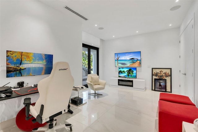 13441 Mustang Trl, Southwest Ranches, FL 33330 - office featuring recessed lighting and tile patterned floors