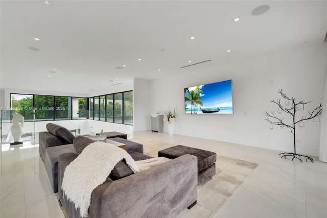 13441 Mustang Trl, Southwest Ranches, FL 33330 - living area featuring plenty of natural light and recessed lighting