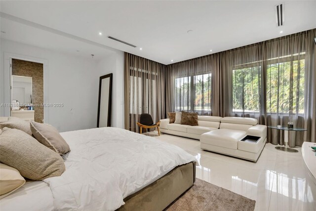 13441 Mustang Trl, Southwest Ranches, FL 33330 - tiled bedroom featuring recessed lighting
