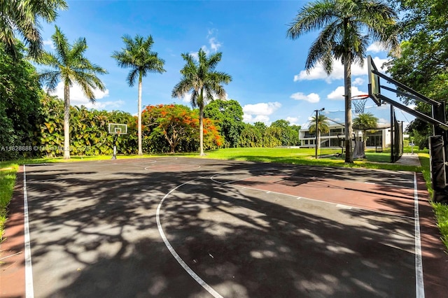13441 Mustang Trl, Southwest Ranches, FL 33330 - view of sport court featuring basketball hoop and a yard