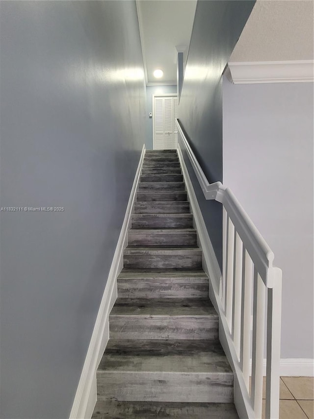 7145 NW 173rd Dr Unit 1108, Hialeah, FL 33015 - staircase featuring crown molding