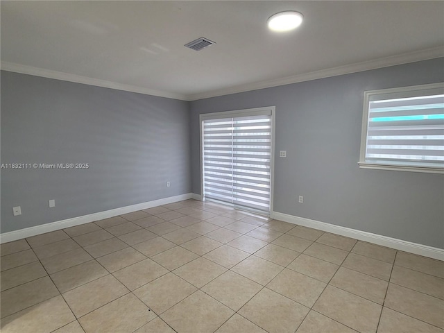 7145 NW 173rd Dr Unit 1108, Hialeah, FL 33015 - spare room featuring healthy amount of natural light, crown molding, and light tile patterned floors